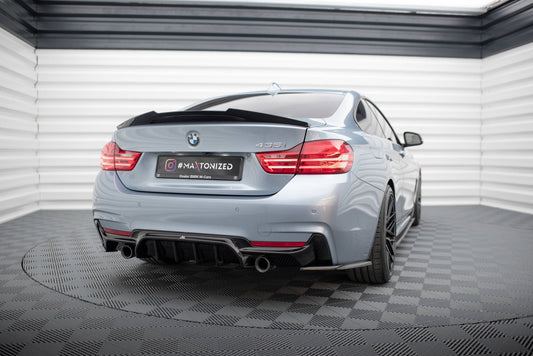 Diffusor Heck Ansatz für BMW 4er Coupe / Gran Coupe / Cabrio M-Paket F32 / F36 / F33 (Einzelauspuff li. re.)