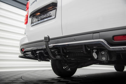 Mittlerer Cup Diffusor DTM Look Heck Ansatz für Citroen Jumpy L3 Mk3 schwarz Hochglanz