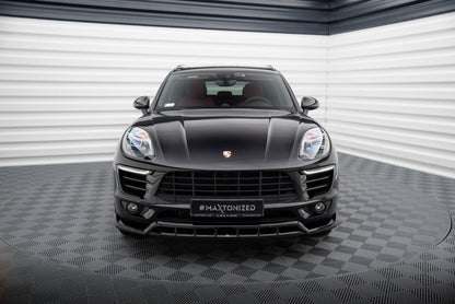 Front Ansatz V.3 für Porsche Macan Mk1 schwarz Hochglanz