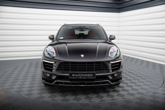 Front Ansatz V.3 für Porsche Macan Mk1 schwarz Hochglanz