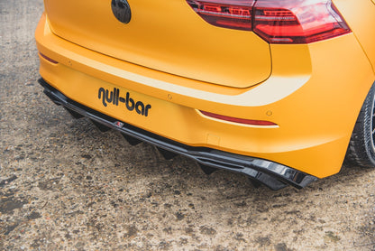 Diffusor Heck Ansatz für VW Golf Mk8 schwarz Hochglanz