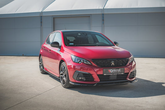 Front Ansatz V.1 für Peugeot 308 GT Mk2 Facelift schwarz Hochglanz