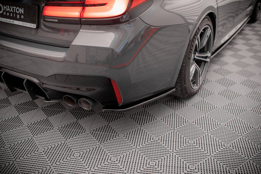 Heck Ansatz Flaps Diffusor für BMW M5 F90 schwarz Hochglanz