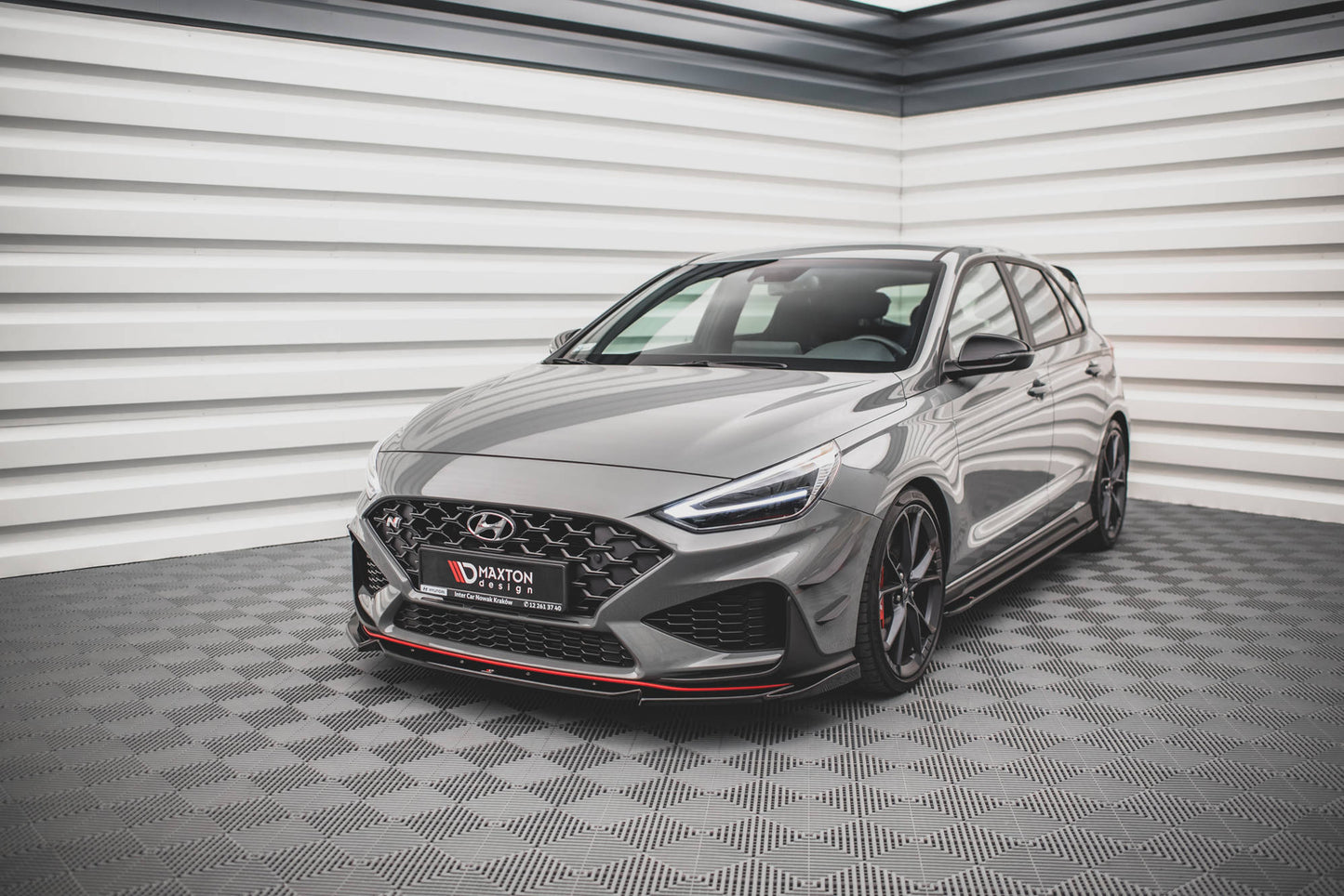 Front Ansatz V.2 für Hyundai I30 N Hatchback/Fastback Mk3 Facelift schwarz matt