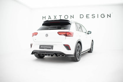 Mittlerer Diffusor Heck Ansatz DTM Look für VW T-Roc R Mk1 schwarz Hochglanz