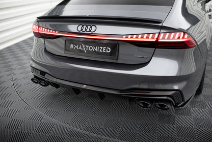 Diffusor Heck Ansatz + Endrohre für Audi A7 S-Line C8 / S7 C8 / C8 Facelift / S7 Facelift