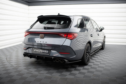 Diffusor Heck Ansatz für Cupra Leon ST Mk1 schwarz Hochglanz