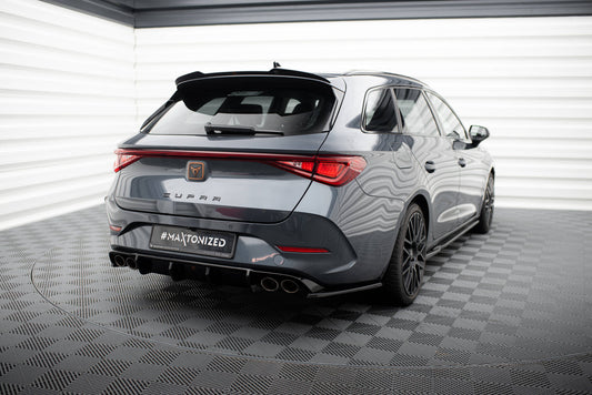 Diffusor Heck Ansatz für Cupra Leon ST Mk1 schwarz Hochglanz