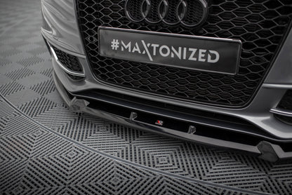 Front Ansatz V.3 für Audi S5 / A5 S-Line Coupe / Sportback 8T Facelift schwarz Hochglanz