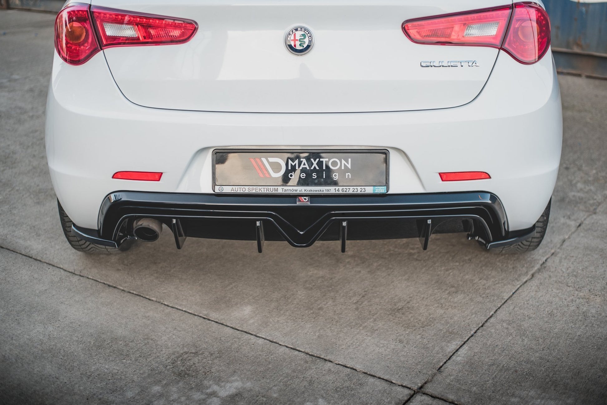Diffusor Heck Ansatz für Alfa Romeo Giulietta (Einzelauspuff li.)