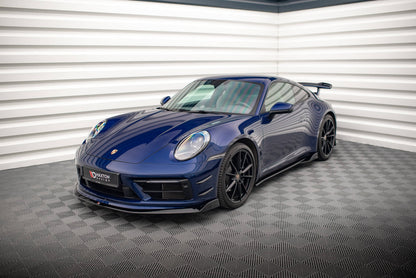Front Ansatz V.2 für Porsche 911 Carrera Aero / Carrera GTS 992 schwarz Hochglanz