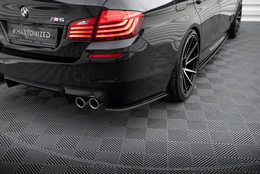 Heck Ansatz Flaps Diffusor für BMW M5 F10 schwarz Hochglanz