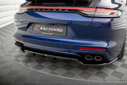 Mittlerer Cup Diffusor DTM Look Heck Ansatz für Porsche Panamera GTS Sport Turismo 971 Facelift schwarz Hochglanz