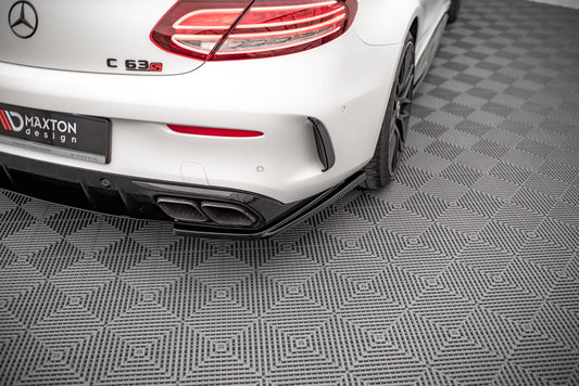 Heck Ansatz Flaps Diffusor für Mercedes-AMG C 63 AMG Coupe AMG Aero Pack C205 Facelift schwarz Hochglanz