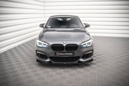 Front Ansatz V.3 für BMW 1er F20/F21 M-Power schwarz Hochglanz
