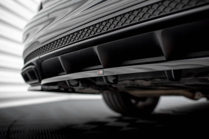 Mittlerer Diffusor Heck Ansatz DTM Look für Mercedes-Benz E63 AMG Limousine W212 Facelift Carbon Look