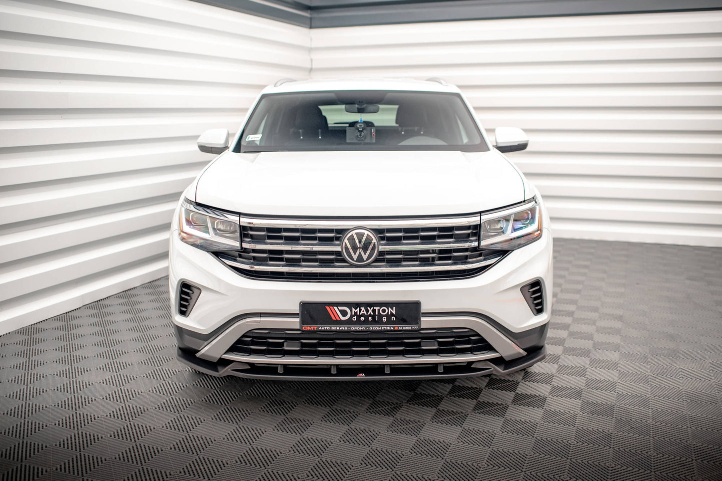 Front Ansatz V.1 für Volkswagen Atlas Cross Sport schwarz matt