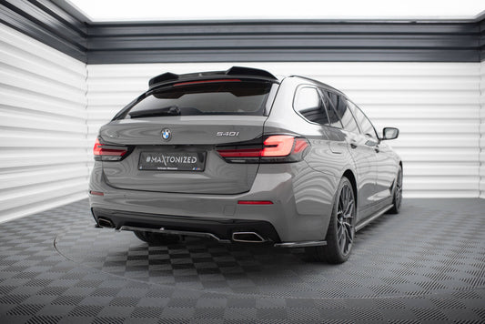 Heck Ansatz Flaps Diffusor für BMW 5er G30 / G31 Facelift schwarz Hochglanz