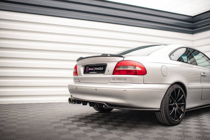 Mittlerer Cup Diffusor DTM Look Heck Ansatz für Volvo C70 Mk1 schwarz Hochglanz
