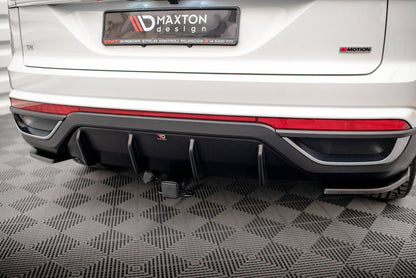 Diffusor Heck Ansatz für VW Atlas Cross Sport schwarz Hochglanz