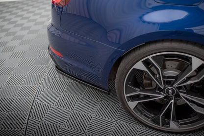 Heck Ansatz Flaps Diffusor für Audi A4 Competition B9  schwarz Hochglanz