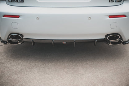 Diffusor Heck Ansatz für Lexus IS F Mk2 schwarz Hochglanz