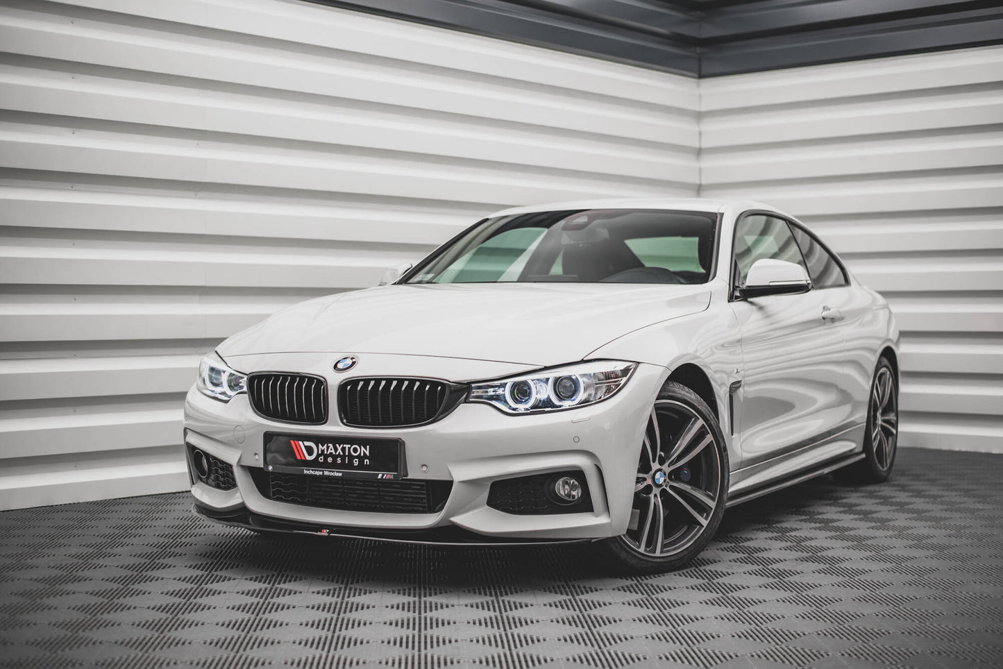 Front Ansatz V.2 für BMW 4er Coupe / Gran Coupe / Cabrio M-Paket F32 / F36 / F33 schwarz Hochglanz
