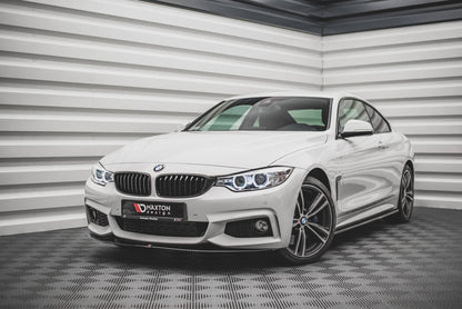 Front Ansatz V.2 für BMW 4er Coupe / Gran Coupe / Cabrio M-Paket F32 / F36 / F33 schwarz Hochglanz
