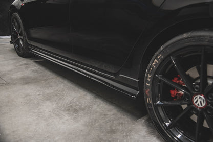 Seitenschweller Ansatz für VW Golf 7 GTI TCR  schwarz matt