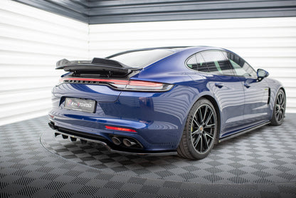 Mittlerer Cup Diffusor DTM Look Heck Ansatz für Porsche Panamera GTS Sport Turismo 971 Facelift schwarz Hochglanz