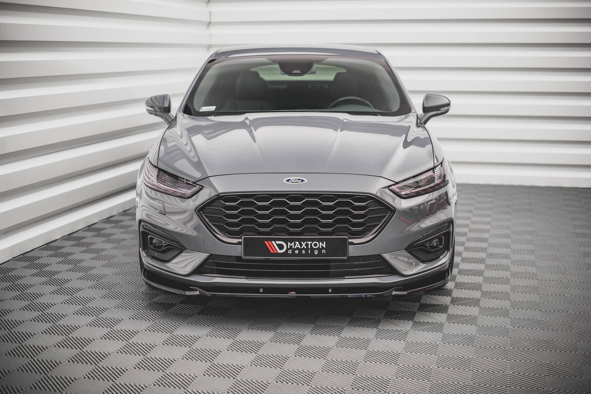 Front Ansatz V.2 für Ford Mondeo ST-Line Mk5 Facelift schwarz Hochglanz