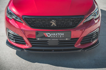 Front Ansatz V.2 für Peugeot 308 GT Mk2 Facelift schwarz Hochglanz