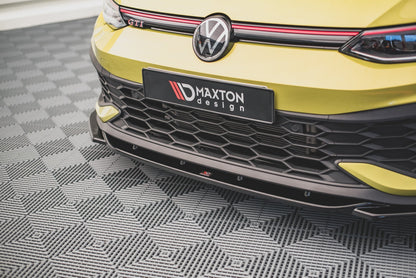 Front Ansatz V.2 für VW Golf GTI Clubsport Mk8 schwarz Hochglanz