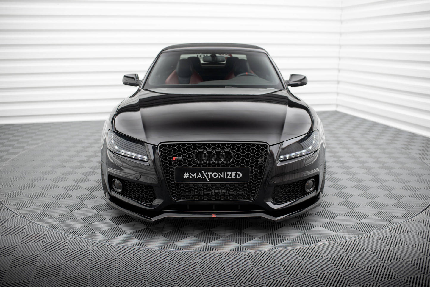 Front Ansatz V.3 für Audi S5 / A5 S-Line 8T schwarz Hochglanz