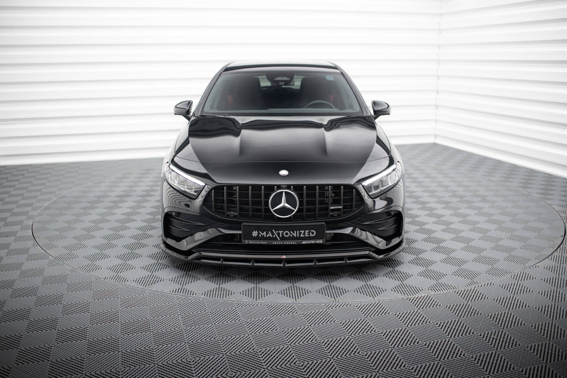 Front Ansatz für Mercedes-AMG A35 W177 Facelift schwarz Hochglanz
