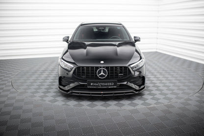 Front Ansatz für Mercedes-AMG A35 W177 Facelift schwarz Hochglanz