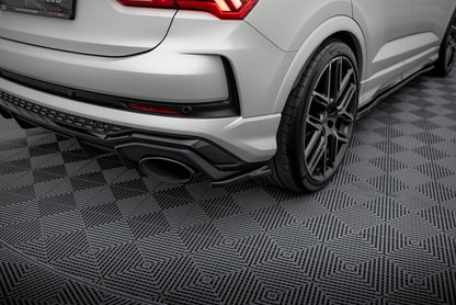 Heck Ansatz Flaps Diffusor für Audi RSQ3 F3 schwarz Hochglanz