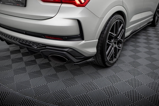 Heck Ansatz Flaps Diffusor für Audi RSQ3 F3 schwarz Hochglanz