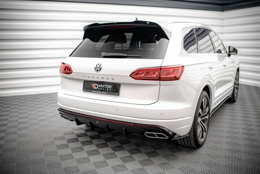 Diffusor Heck Ansatz für VW Touareg R-line Mk3 schwarz Hochglanz