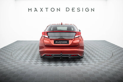 Heck Ansatz Flaps Diffusor für Honda Civic Hatchback Mk9 schwarz Hochglanz