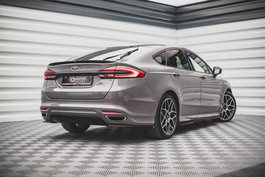 Heck Ansatz Flaps Diffusor V.1 für Ford Mondeo ST-Line Mk5 Facelift schwarz Hochglanz