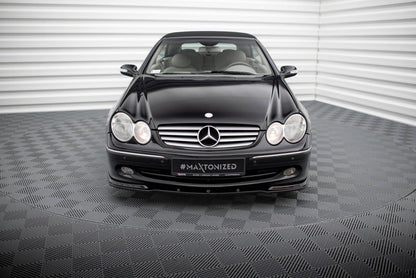 Front Ansatz V.1 für MERCEDES CLK W 209 FÜR STANDARD STOßSTANGE schwarz Hochglanz
