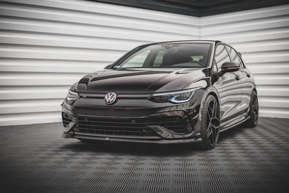 Front Ansatz V.5 für VW Golf R Mk8 schwarz Hochglanz