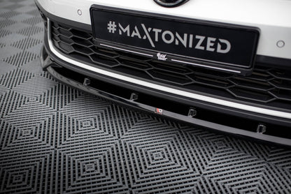 Front Ansatz V.2 für VW Polo GTI Mk6 Facelift schwarz Hochglanz