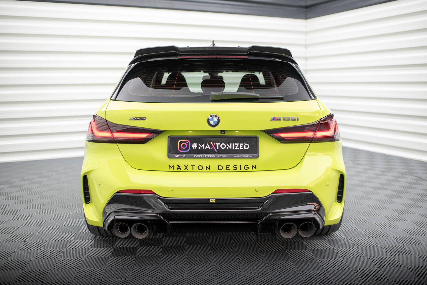 Diffusor Heck Ansatz V.2 für + Milltek Sport Auspuffverlängerung BMW 1er F40 M135i