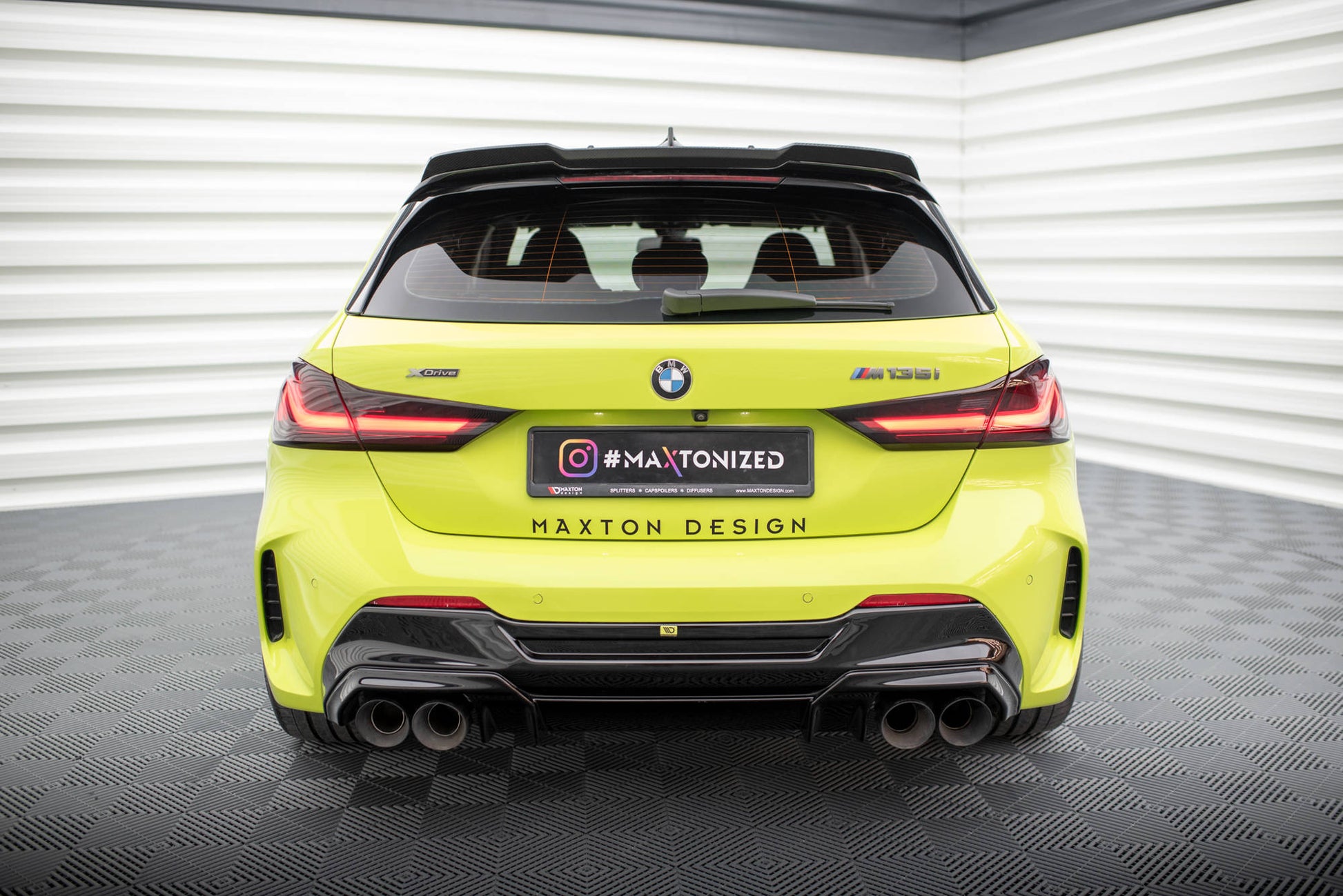 Diffusor Heck Ansatz V.2 für + Milltek Sport Auspuffverlängerung BMW 1er F40 M135i