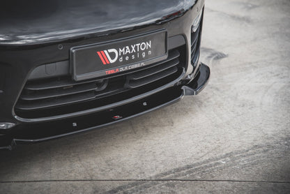 Front Ansatz V.1 für Porsche Panamera Turbo 970 Facelift schwarz Hochglanz