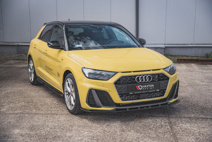 Front Ansatz V.1 für Audi A1 S-Line GB schwarz Hochglanz