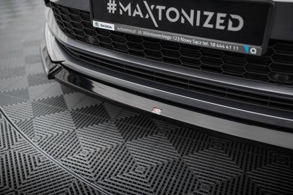 Front Ansatz V.1 für Skoda Kodiaq Sportline Mk1 Facelift schwarz Hochglanz