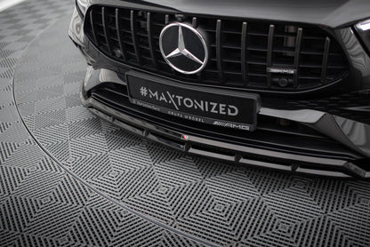 Front Ansatz für Mercedes-AMG A35 W177 Facelift schwarz Hochglanz